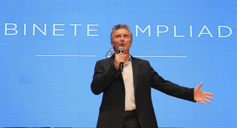 Mauricio Macri, reunión de Gabinete ampliado, NA