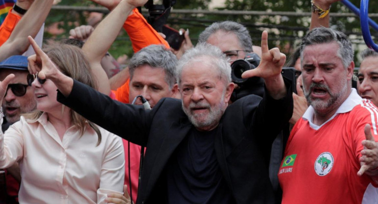 Lula en San Pablo en sindicato de metalúrgicos, REUTERS