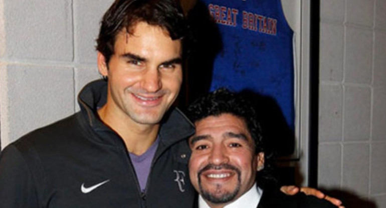 Roger Federer y Maradona