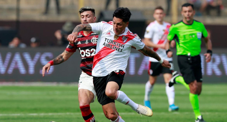 Enzo Pérez en la final de la Copa Libertadores entre River y Flamengo, REUTERS