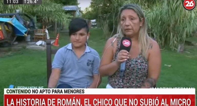 La historia de Román, el niño que no subió al micro de la tragedia de ruta 2, CANAL 26