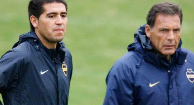 Juan Román Riquelme y Miguel Ángel Russo, Boca