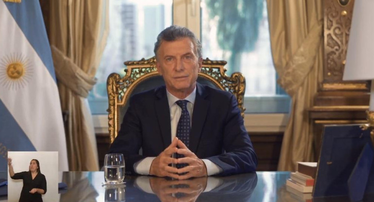 Mauricio Macri en cadena nacional