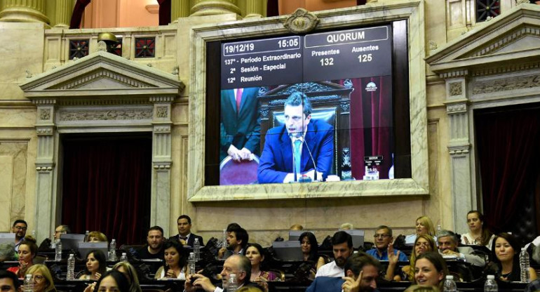 Sesión de Diputados por ley de Emergencia Económica, NA