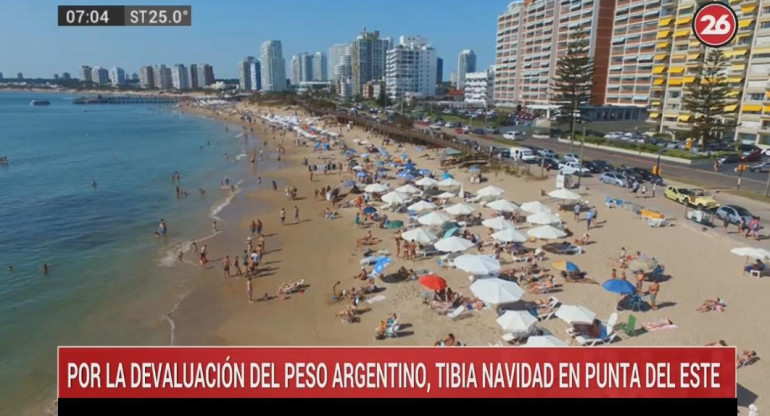 Punta del Este, temporada de verano, informe Canal 26