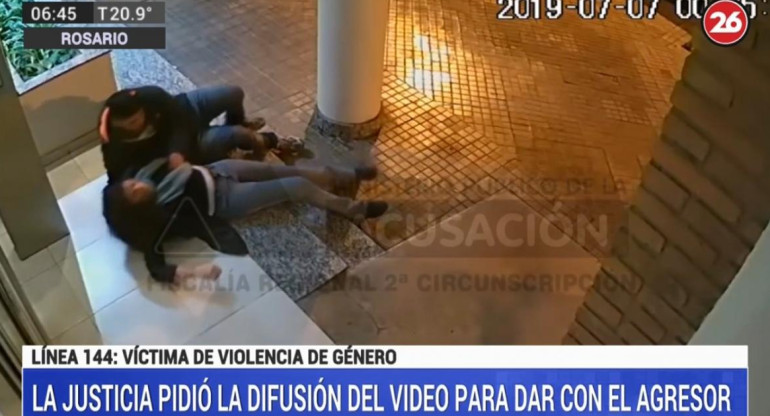 Difunden imágenes del ataque de un abusador en Rosario, CANAL 26