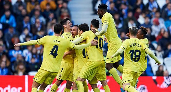 Festejos del Villarreal ante Real Sociedad por la Liga Santander