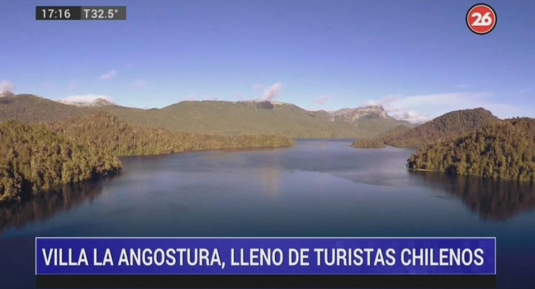 Villa La Angostura, lleno de turistas chilenos