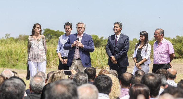 Alberto Fernández en Chaco, Agencia NA