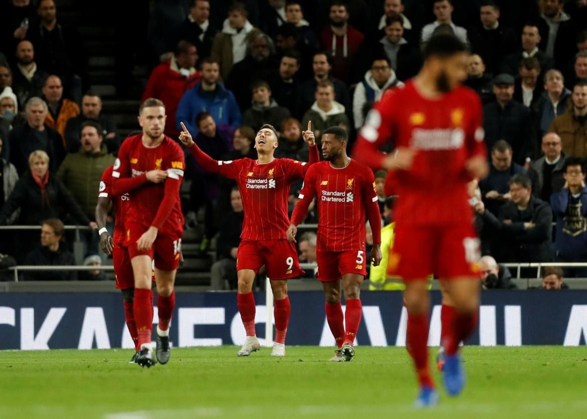 Premier League, Tottenham vs Liverpool, fútbol inglés, gol de Roberto Firmino, REUTERS