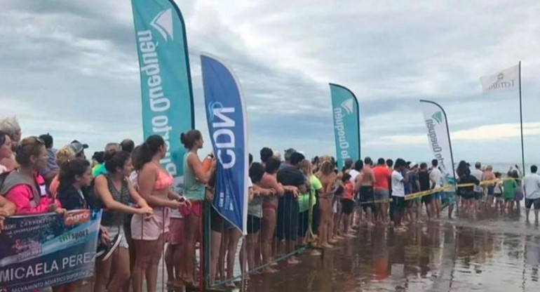 Búsqueda de nadador en Necochea