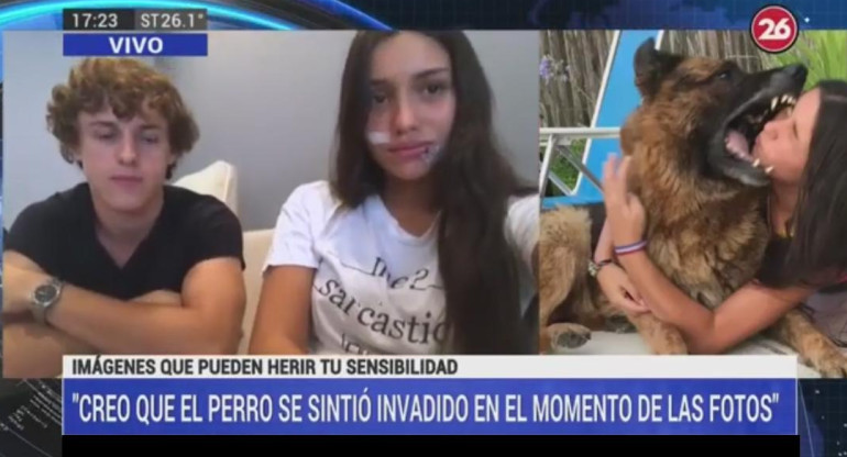 Joven atacada por perro durante sesión de fotos, nota con Canal 26