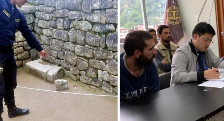 Turista argentino en Machu Picchu