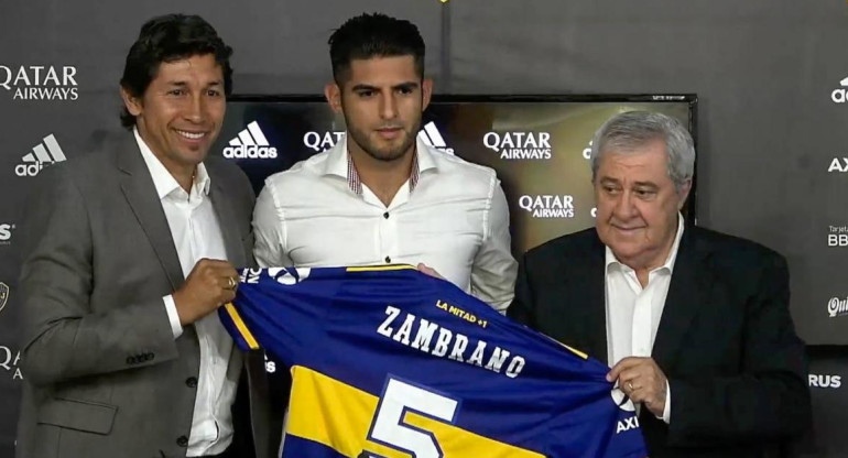 Presentación de Carlos Zambrano en Boca