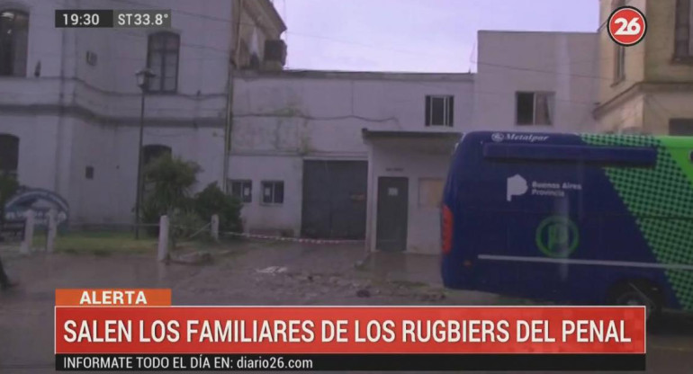 Crimen en Villa Gesell, padres visitan a los rugbiers detenidos, Canal 26	