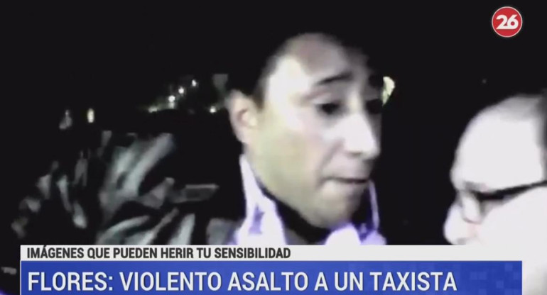 Simuló ser un pasajero y quiso atacar con cuchillo al taxista, Canal 26	