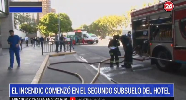 Pánico en centro porteño, principio de incendio en importante hotel	