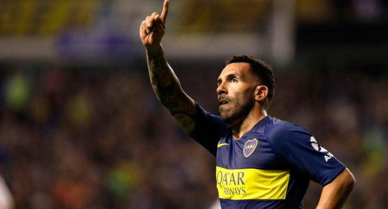 Carlos Tevez, Boca Juniors, festejo de gol, FotoTwitter Boca	