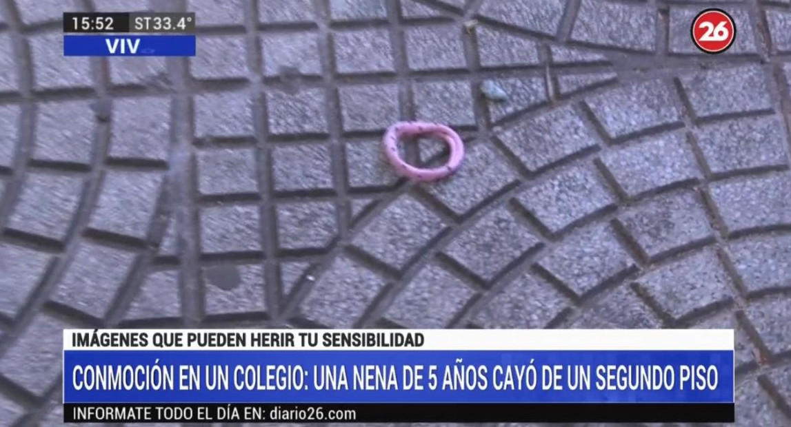 Niña cayó de un segundo piso en jardín de Palermo, CANAL 26