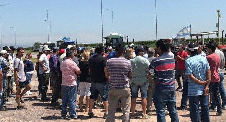 Protesta de productores rurales