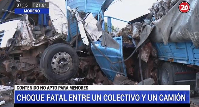 Choque fatal en ruta 24, móvil Canal 26