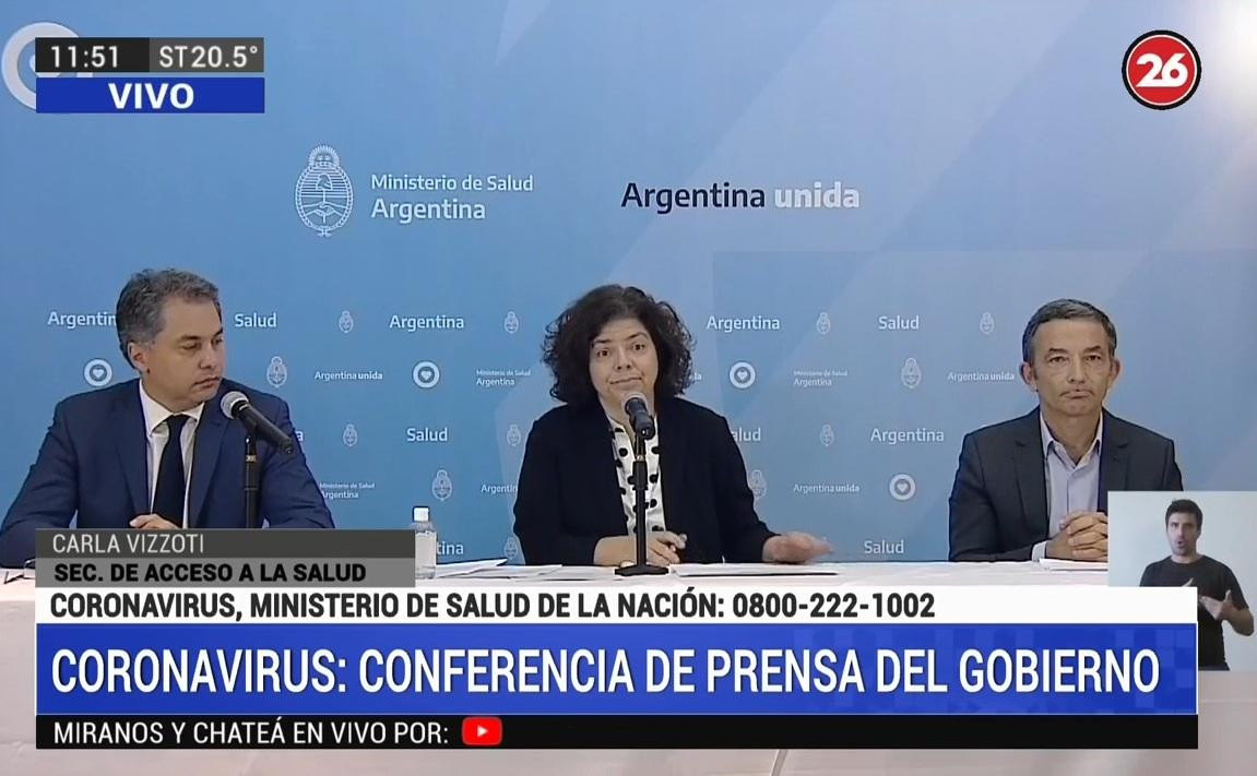 Conferencia de prensa del Ministerio de Salud por coronavirus, CANAL 26