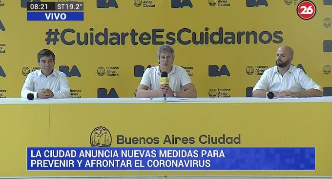 Anuncios Ciudad de Buenos Aires, coronavirus, Canal 26