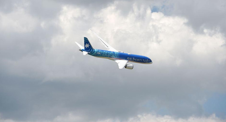 Avión de la aerolínea Air Tahiti Nui