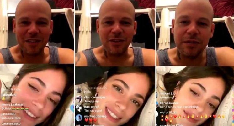 Vivo de Instagram entre Tini Stoessel y René Pérez