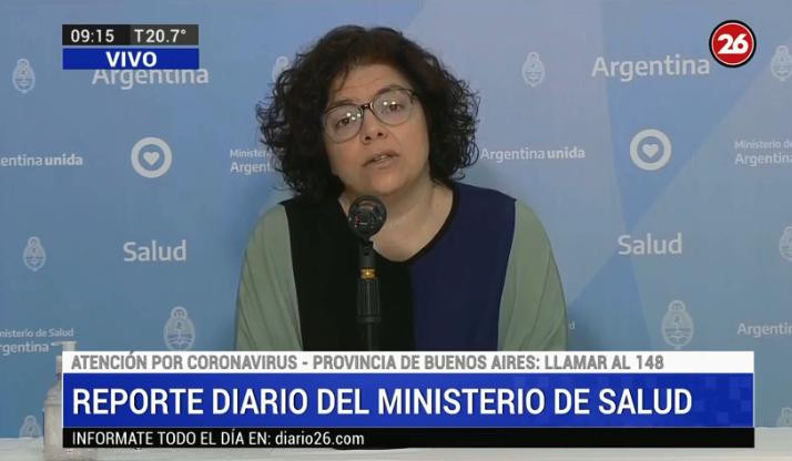 Reporte del Ministerio de Salud sobre coronavirus en Argentina, CANAL 26