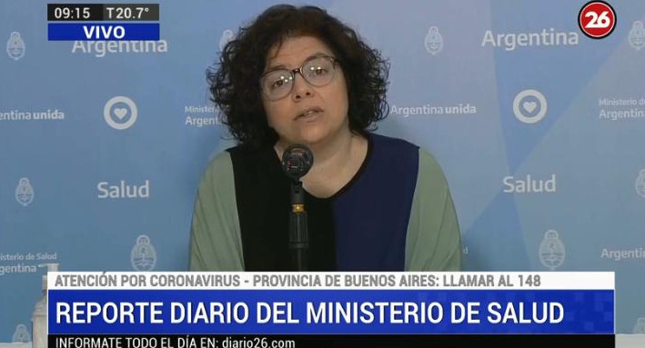 Reporte del Ministerio de Salud sobre coronavirus en Argentina, CANAL 26