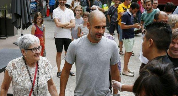 Guardiola y su madre