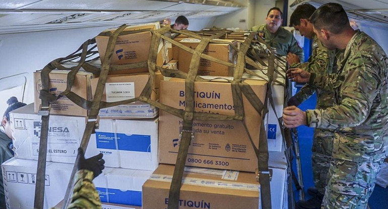 Coronavirus, Argentina, ayuda con aviones militares