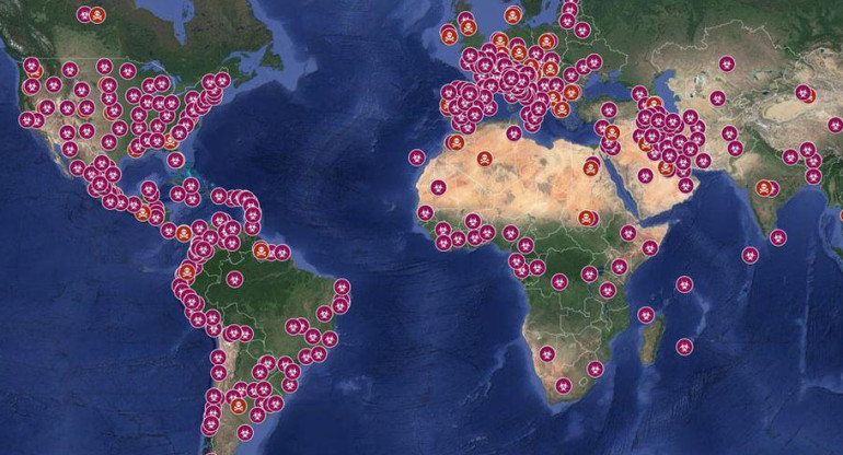 Coronavirus en el mundo, foto artística