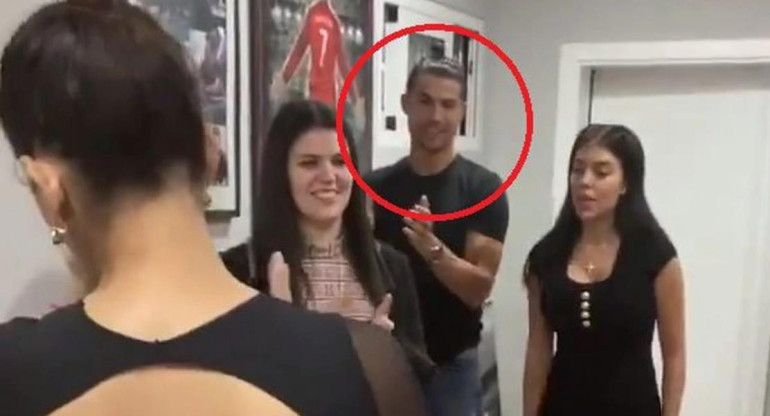 Cristiano Ronaldo en el cumpleaños de su sobrina