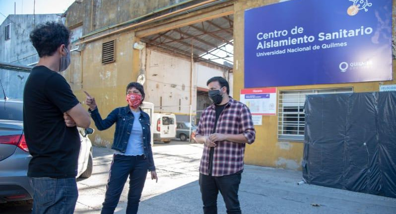 Mayra Mendoza en Centro de Aislamiento Sanitario de Quilmes