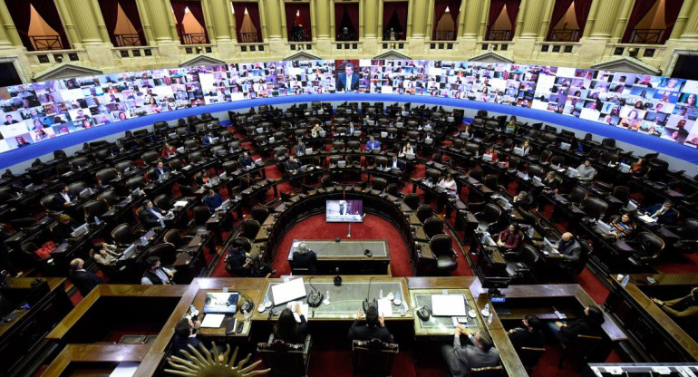 Simulacro de sesión mixta en Diputados, AGENCIA NA