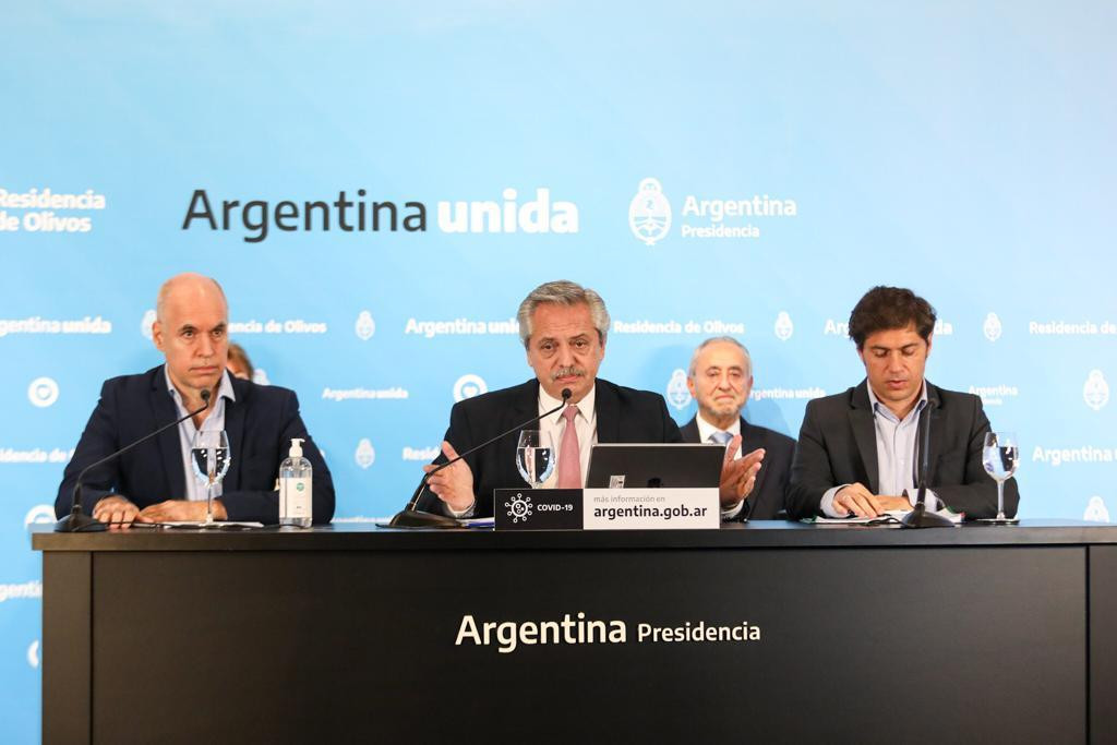 Anuncio de extensión de cuarentena de Alberto Fernández, AGENCIA NA