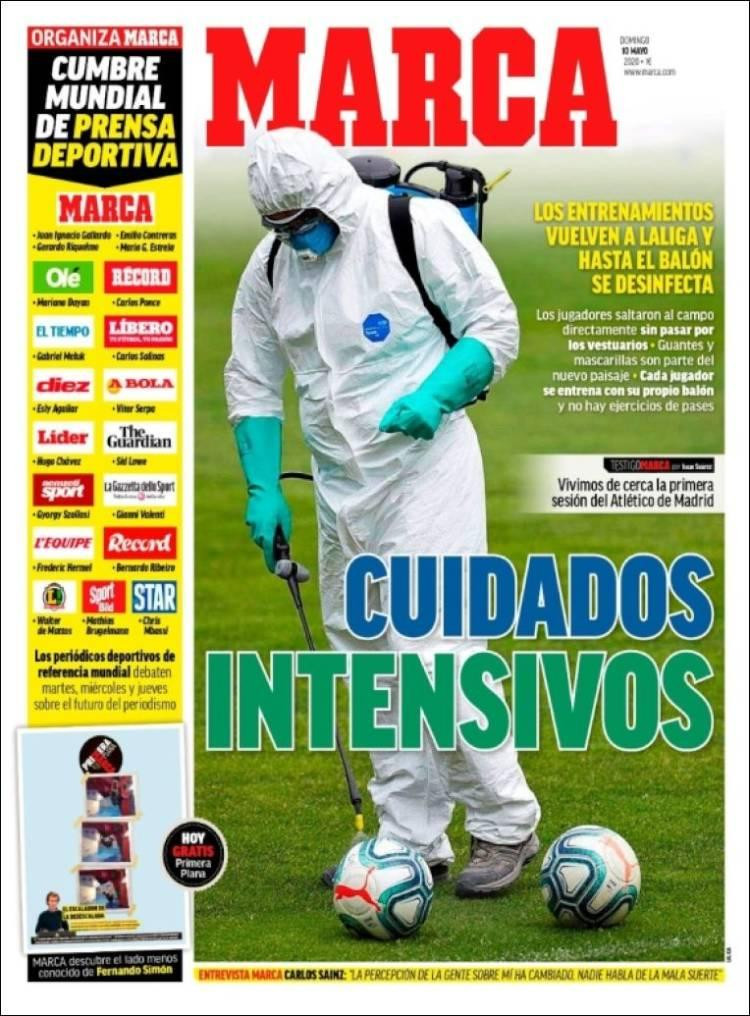 Tapa de diarios, Marca, domingo 10 de mayo de 2020	