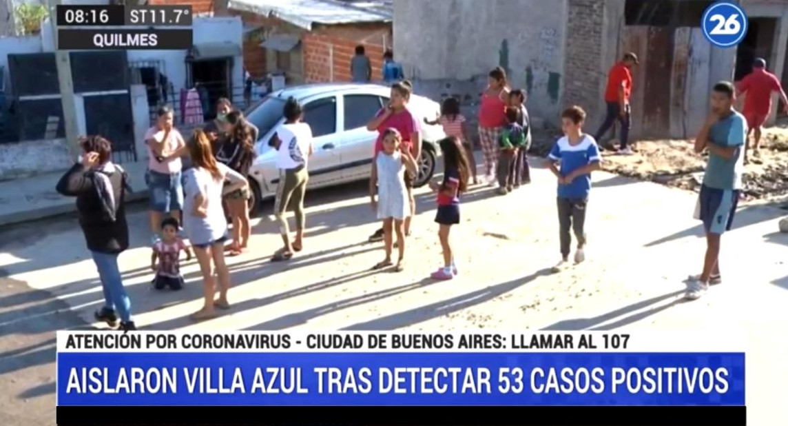 Aíslan Villa Azul, coronavirus en Argentina