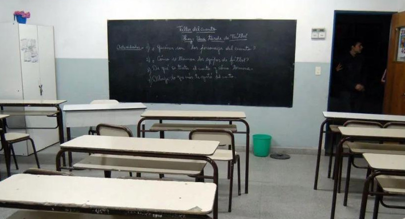 Aulas vacías por la cuarentena, clases, NA