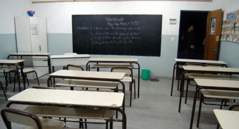 Aulas vacías por la cuarentena, clases, NA