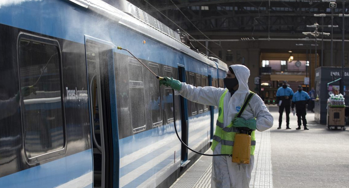 Transporte público, trenes argentinos, cuarentena