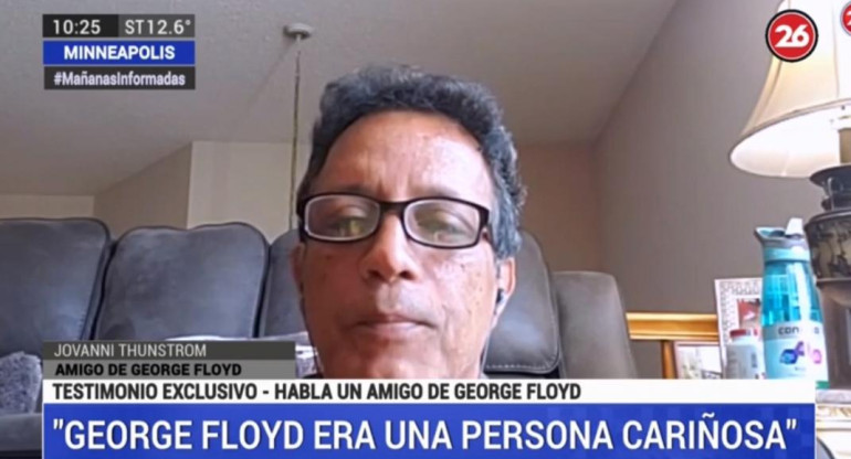 Amigo de George Floyd, entrevista con Canal 26