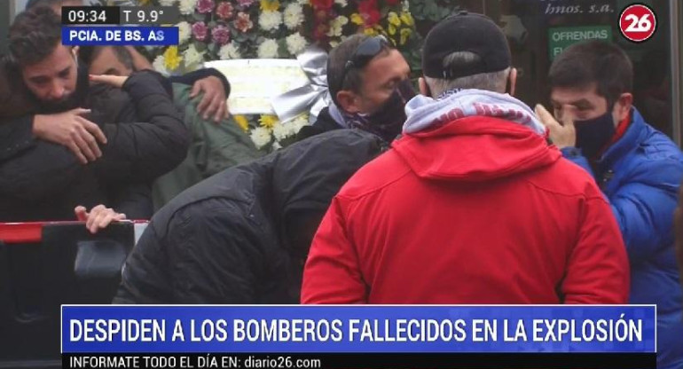 Despedida de bombero fallecido