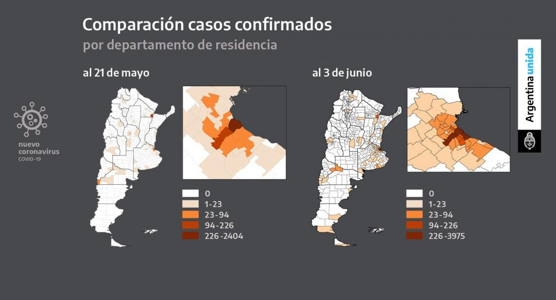 Diferencias entre casos de coronavirus en mayo y junio, AGENCIA NA