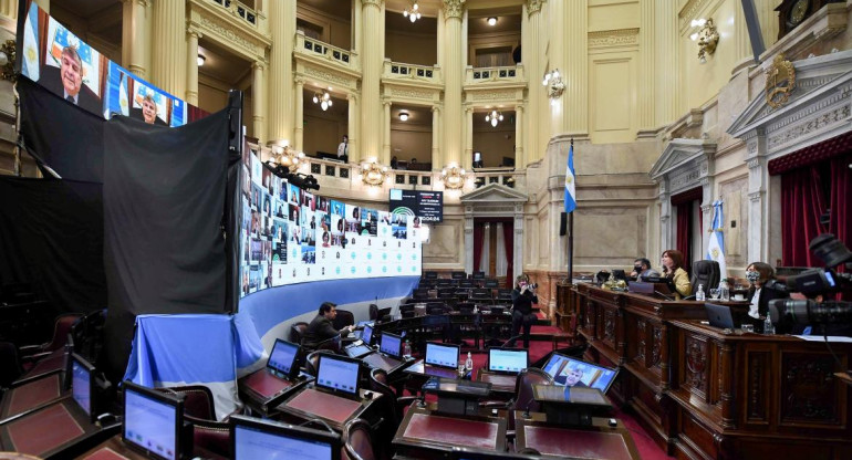 Sesión virtual de Senado, Agencia NA