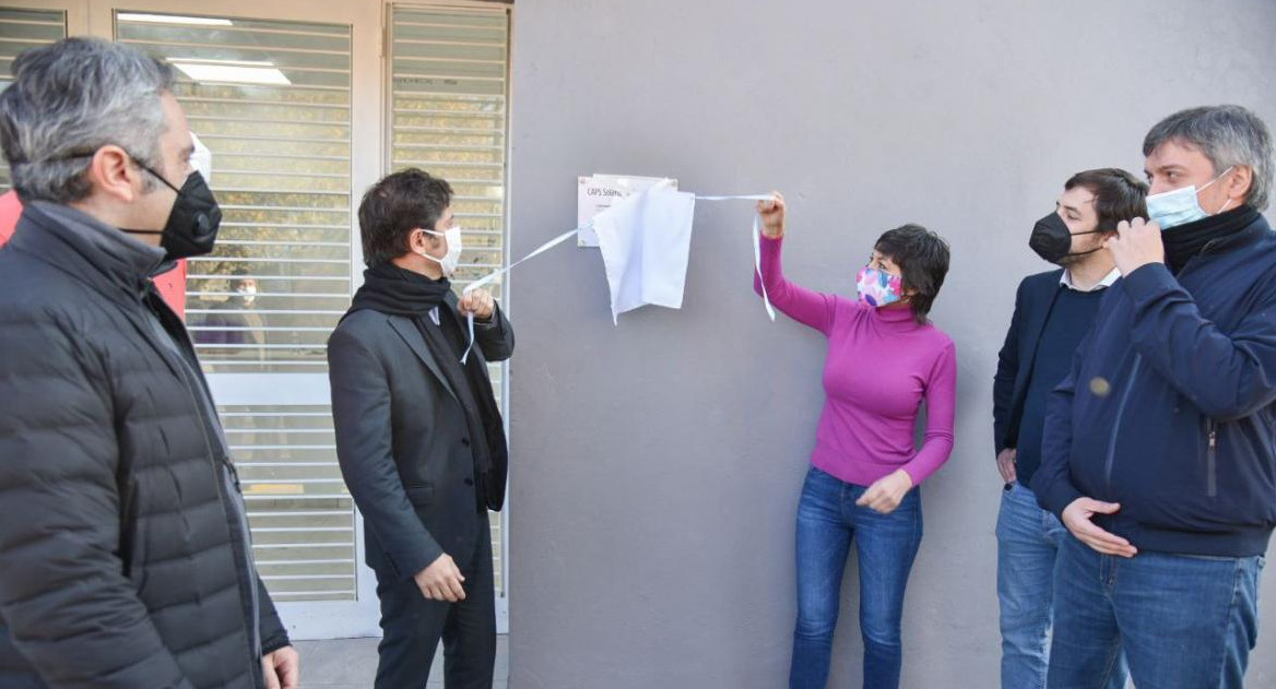 Axel Kicillof, Mayra Mendoza y Máximo Kirchner en Quilmes