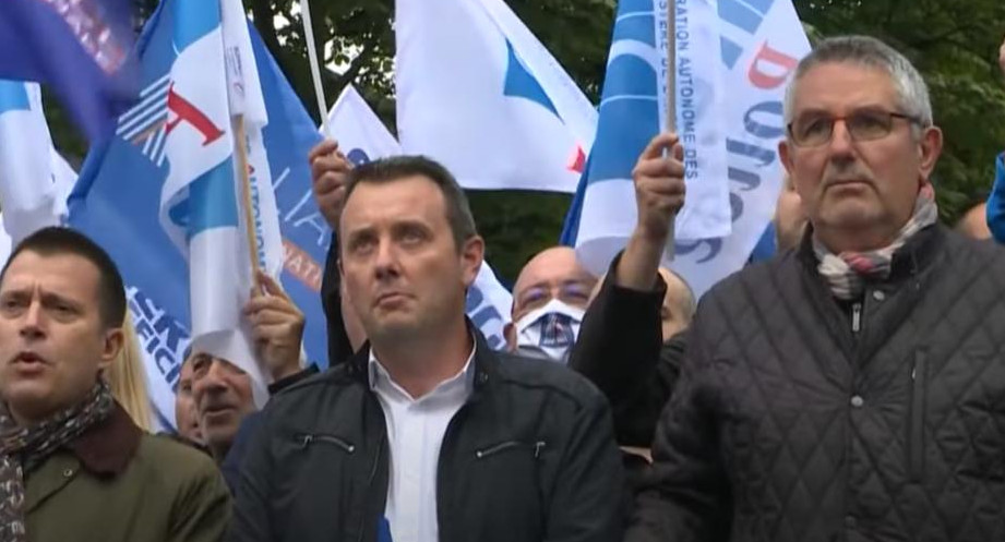 Francia, protestas de la policía