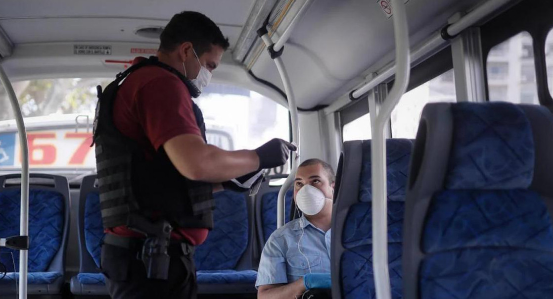 Controles en el transporte público, AMBA, coronavirus en Argentina